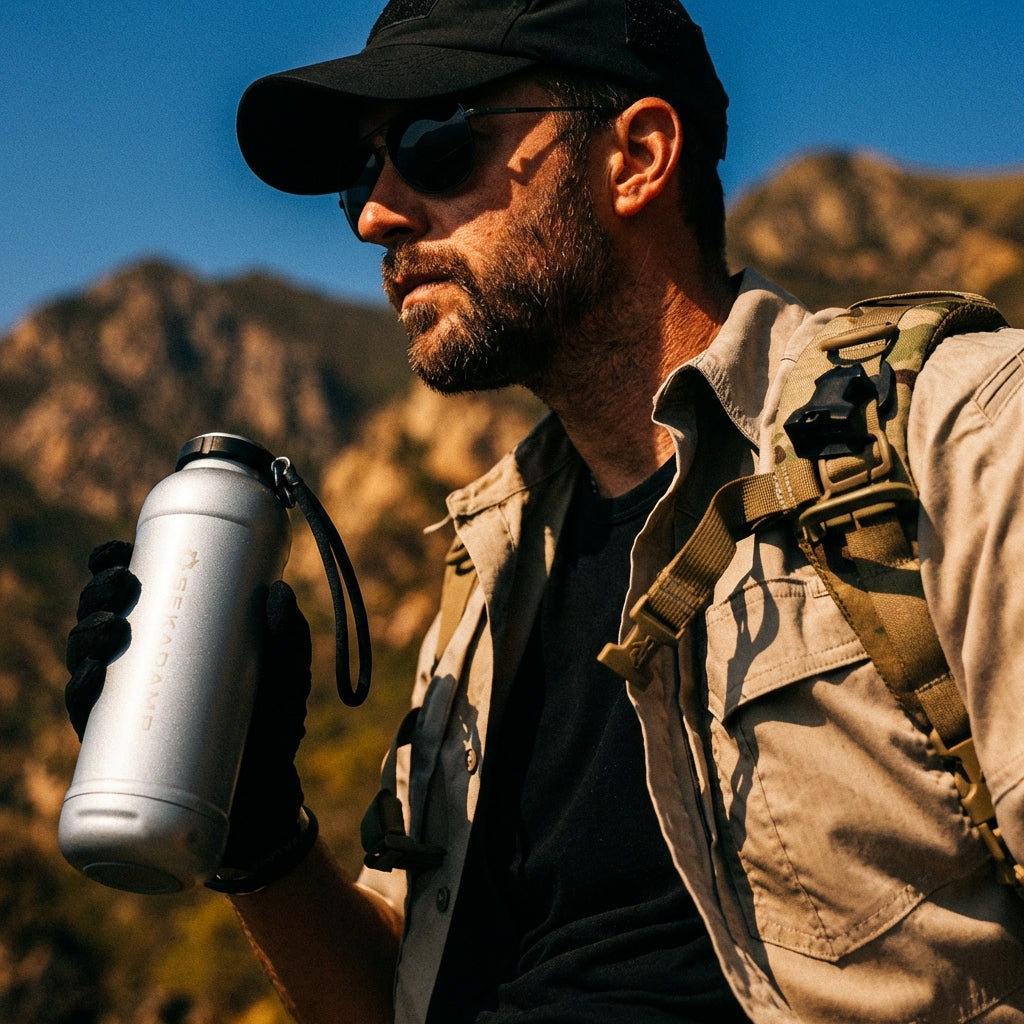 アウトドア対応 真空断熱ステンレスボトル 615ml（20.8oz）